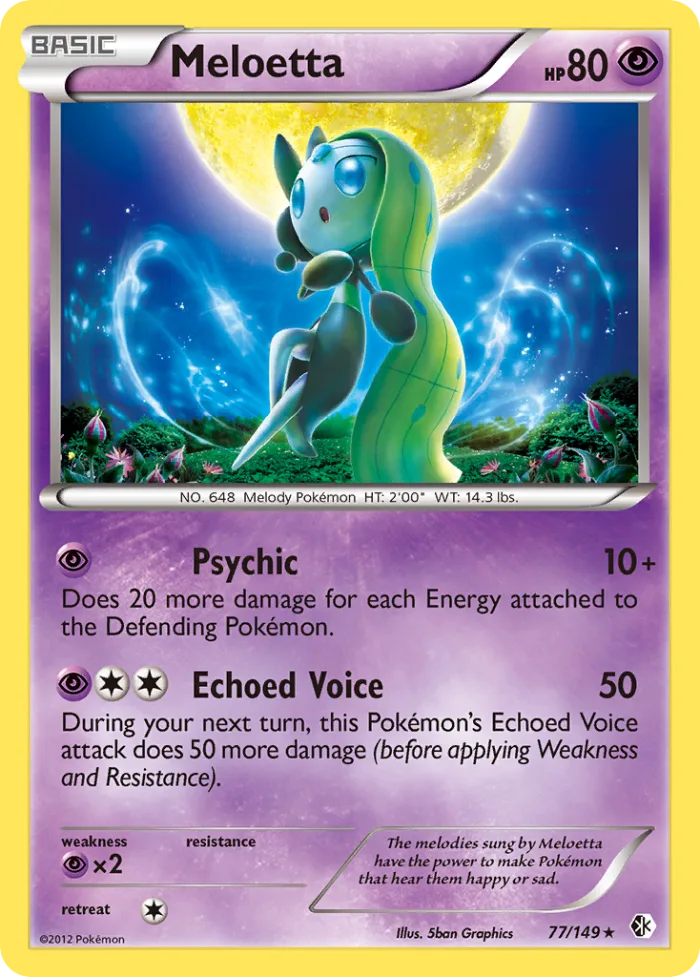 Meloetta #77 Boundaries Crossed Pokemon card