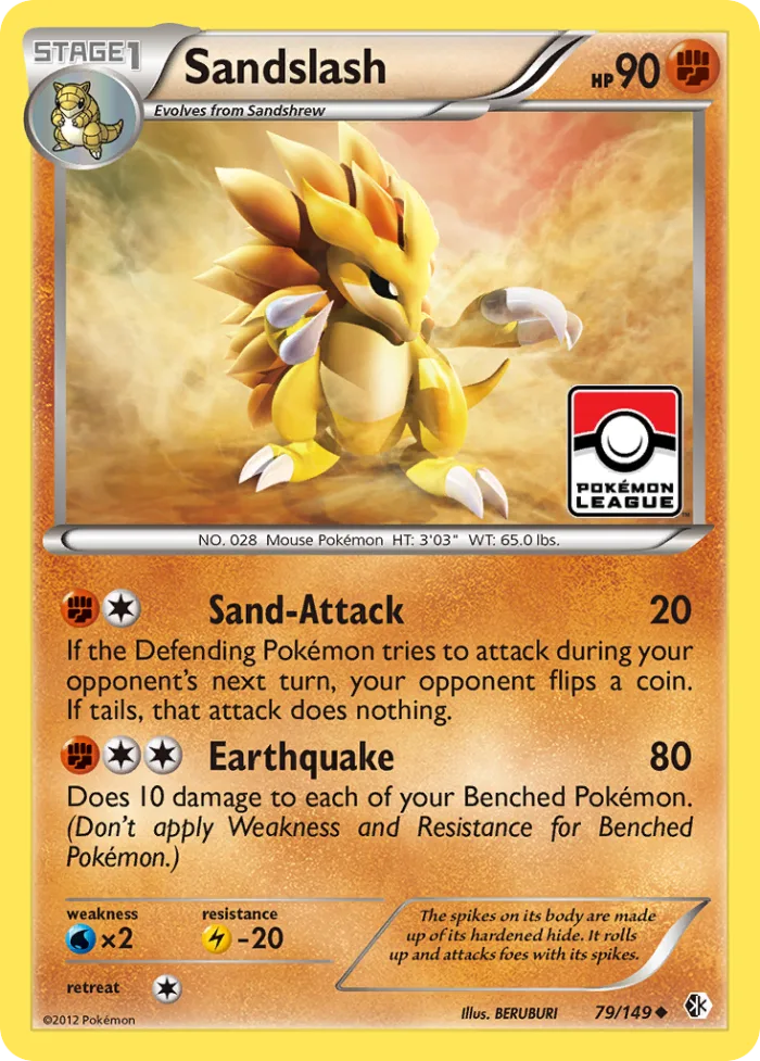 Sandslash #79 Boundaries Crossed Pokemon card