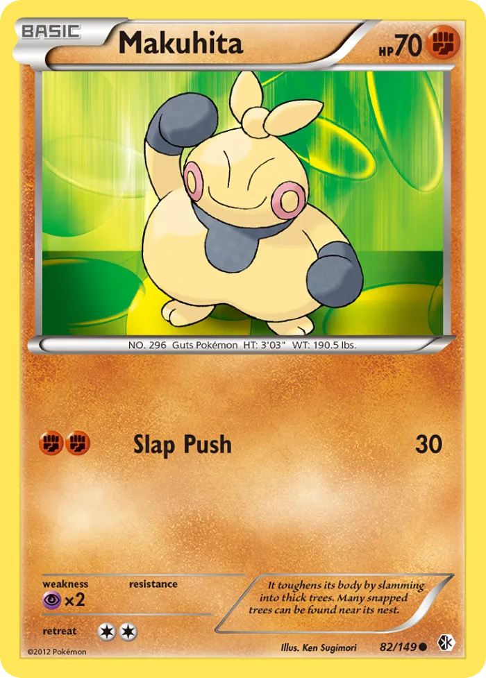 Makuhita #82 Boundaries Crossed Pokemon card
