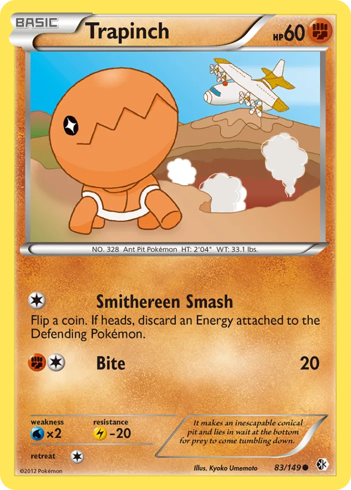 Trapinch #83 Boundaries Crossed Pokemon card