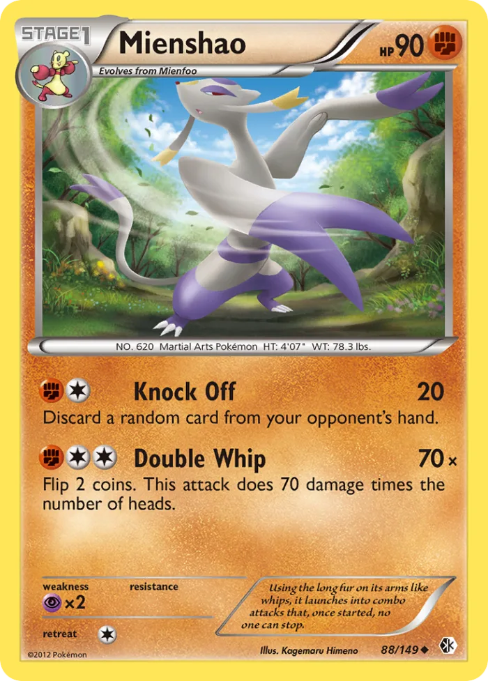 Mienshao #88 Boundaries Crossed Pokemon card