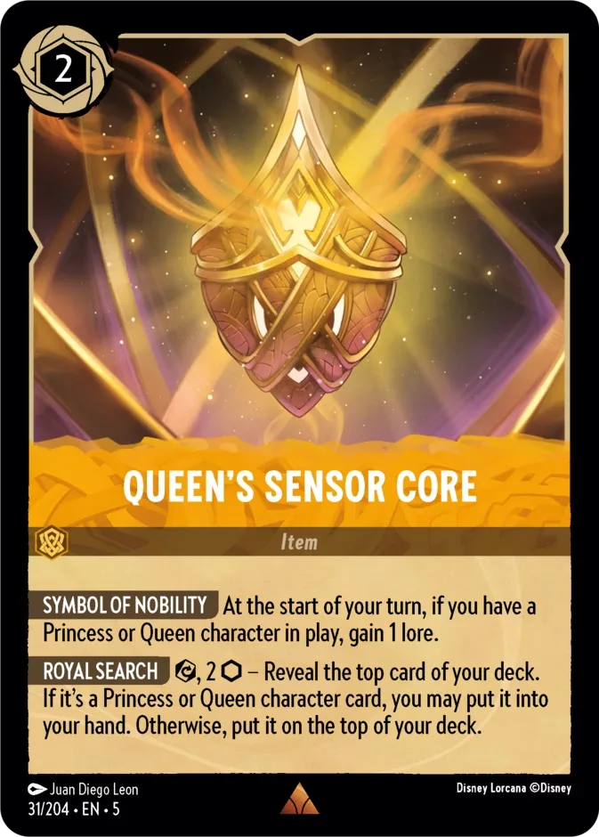 Queen's Sensor Core #31 Shimmering Skies Disney Lorcana card