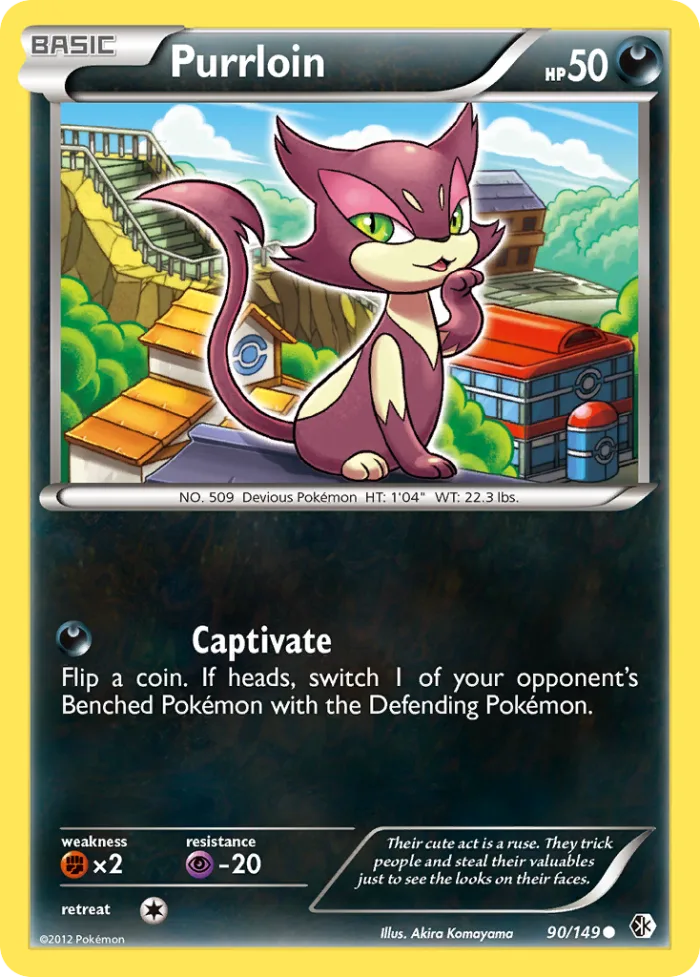 Purrloin #90 Boundaries Crossed Pokemon card