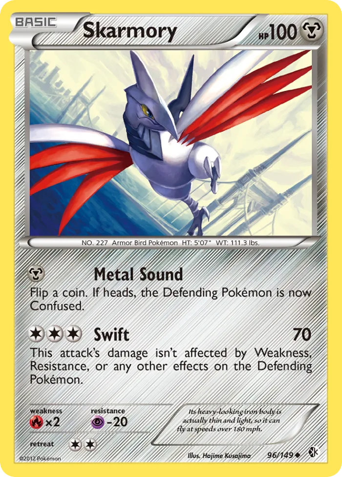 Skarmory #96 Boundaries Crossed Pokemon card