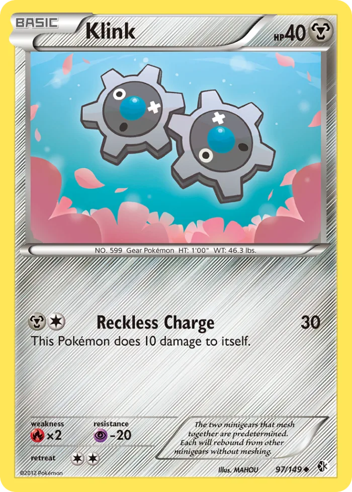 Klink #97 Boundaries Crossed Pokemon card