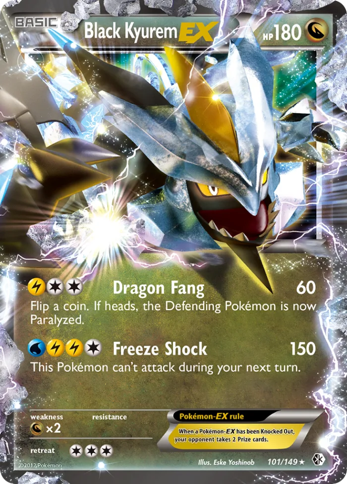 Black Kyurem-EX #101 Boundaries Crossed Pokemon card