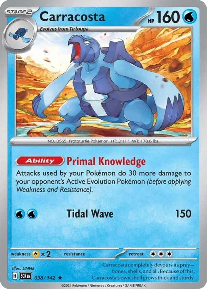 Carracosta #38 Stellar Crown Pokemon card
