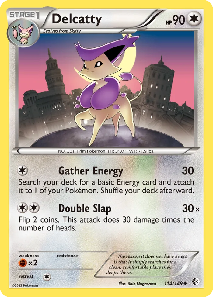 Delcatty #114 Boundaries Crossed Pokemon card