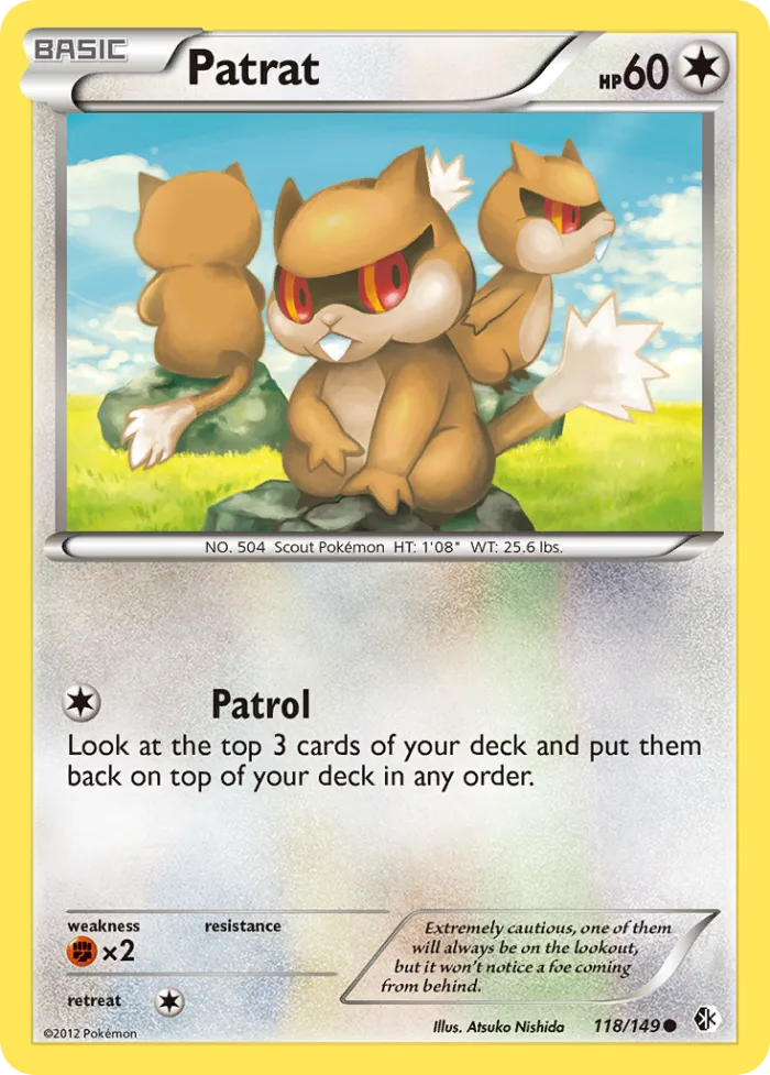 Patrat #118 Boundaries Crossed Pokemon card