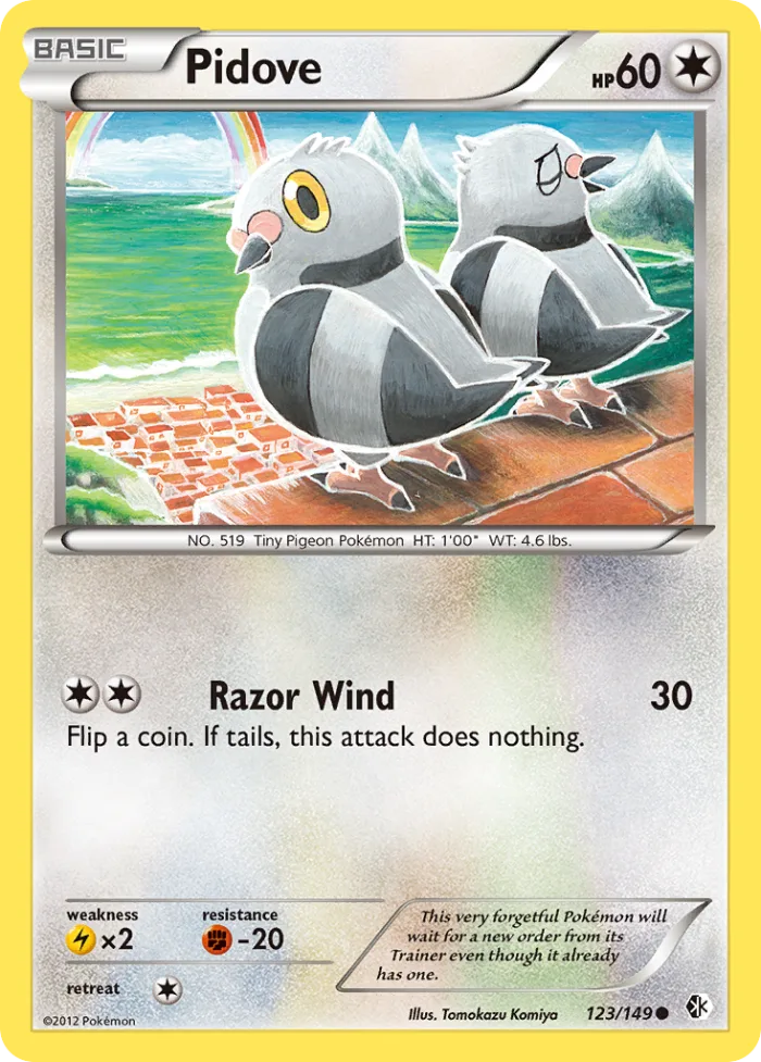 Pidove #123 Boundaries Crossed Pokemon card
