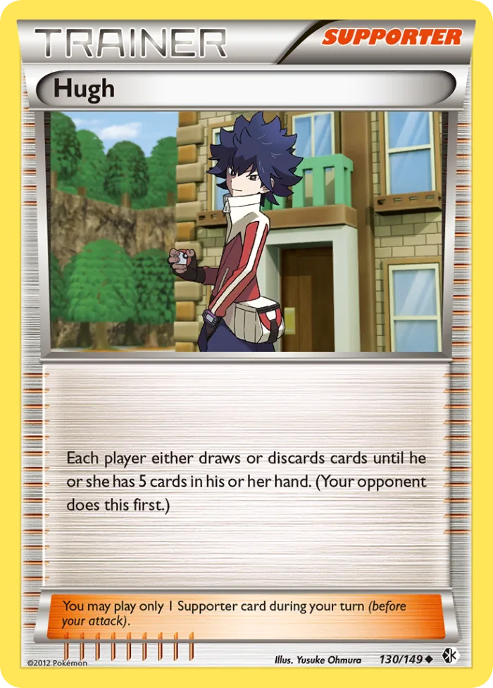 Hugh #130 Boundaries Crossed Pokemon card