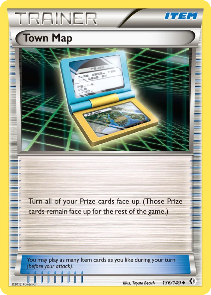 Town Map #136 Boundaries Crossed Pokemon card