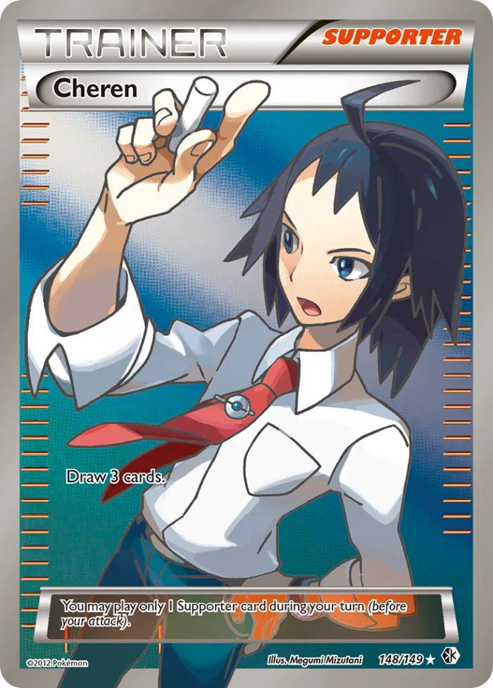 Cheren #148 Boundaries Crossed Pokemon card