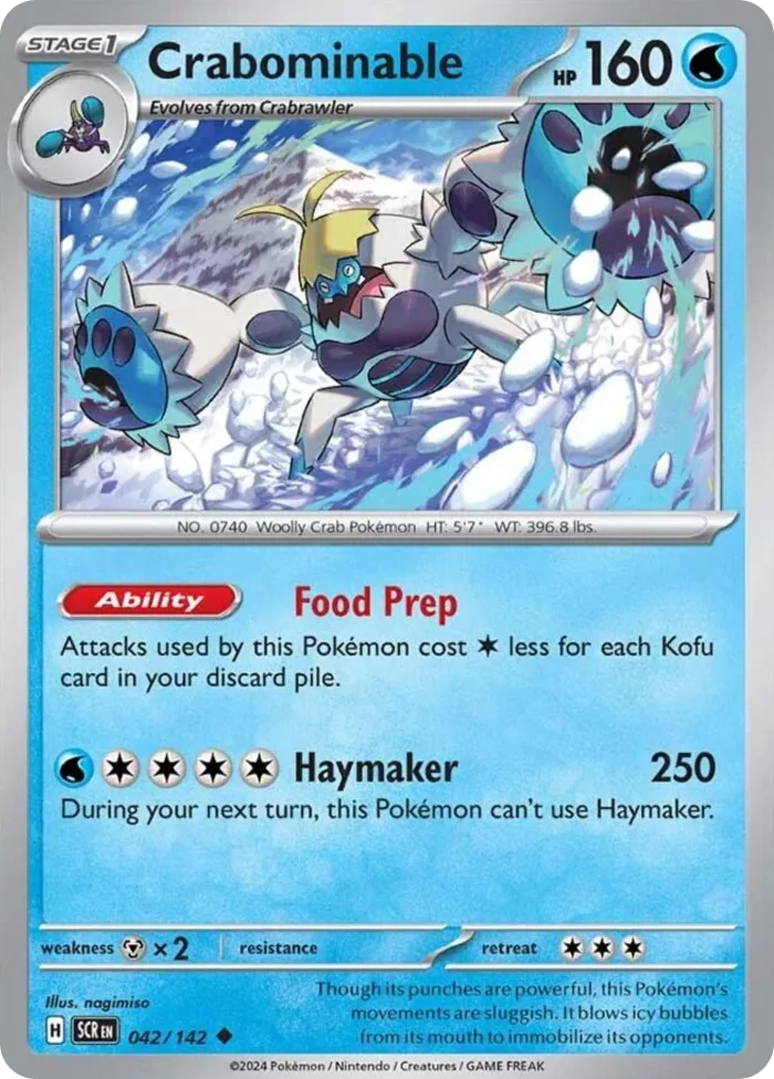Crabominable #42 Stellar Crown Pokemon card