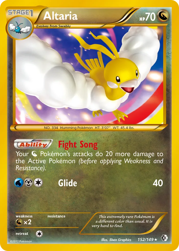 Altaria #152 Boundaries Crossed Pokemon card