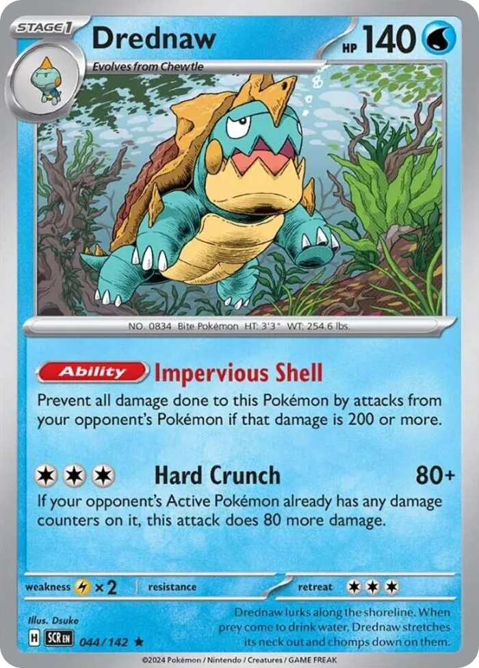 Drednaw #44 Stellar Crown Pokemon card
