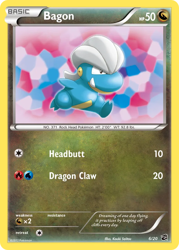 Bagon #6 Dragon Vault Pokemon card