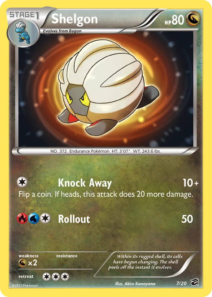 Shelgon #7 Dragon Vault Pokemon card