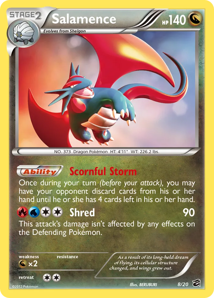 Salamence #8 Dragon Vault Pokemon card