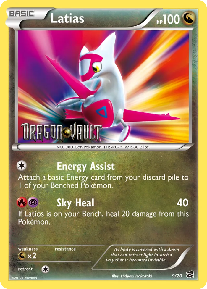 Latias #9 Dragon Vault Pokemon card