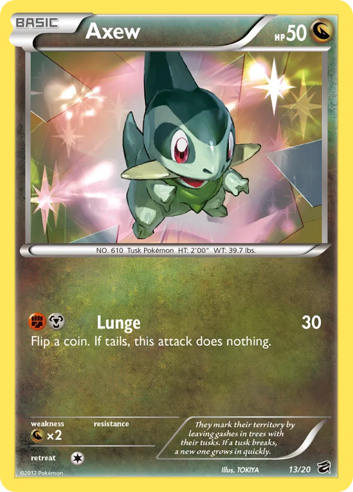 Axew #13 Dragon Vault Pokemon card