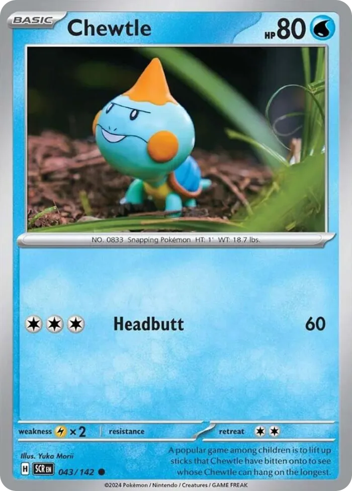 Chewtle #43 Stellar Crown Pokemon card