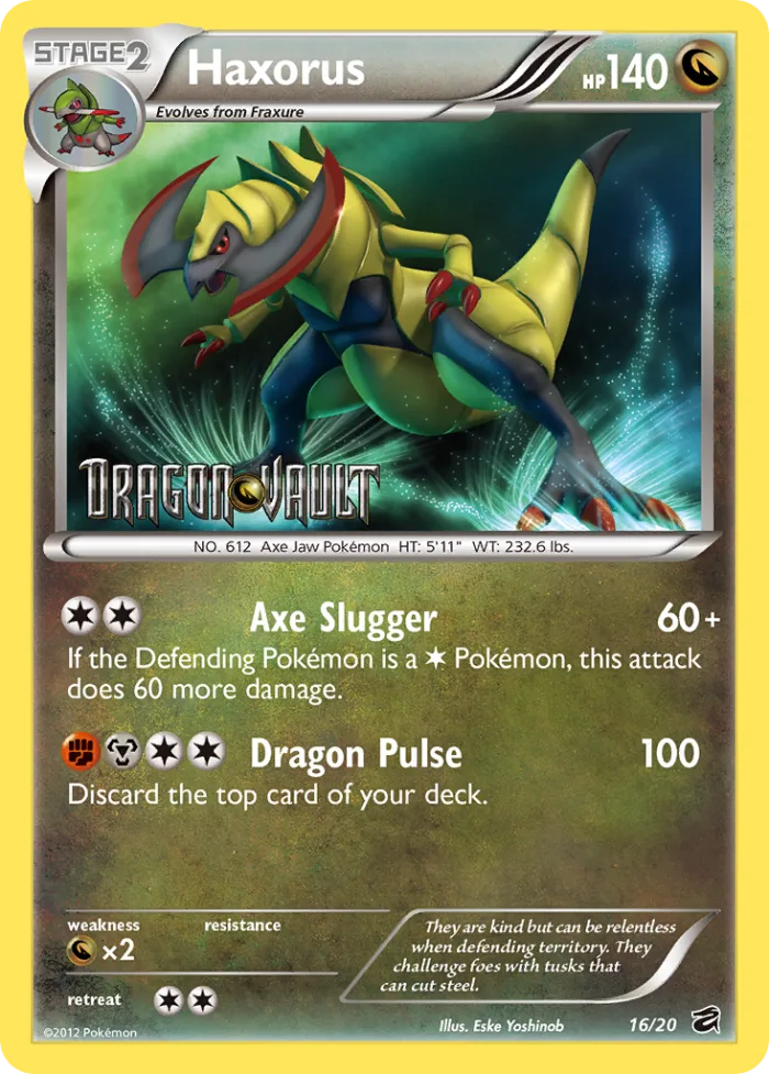 Haxorus #16 Dragon Vault Pokemon card