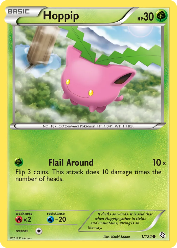 Hoppip #1 Dragons Exalted Pokemon card