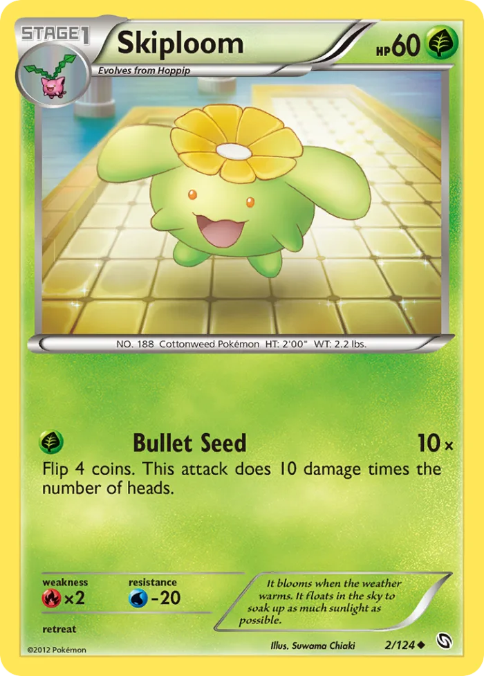 Skiploom #2 Dragons Exalted Pokemon card