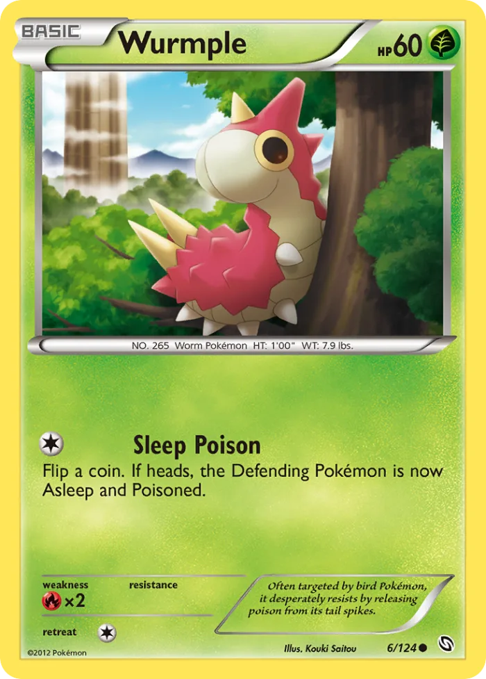 Wurmple #6 Dragons Exalted Pokemon card