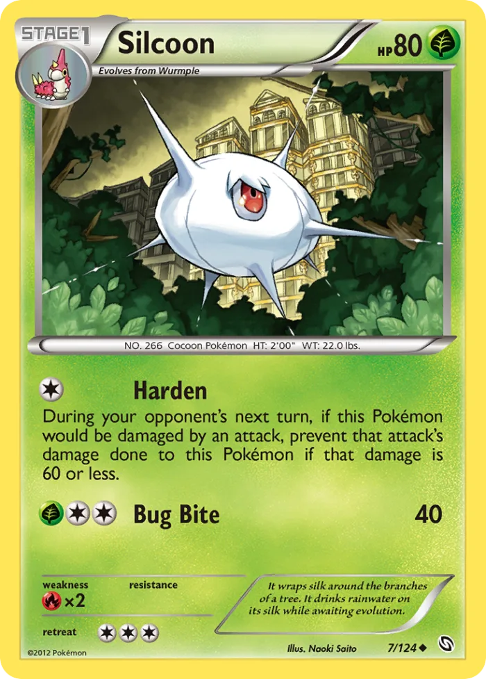 Silcoon #7 Dragons Exalted Pokemon card