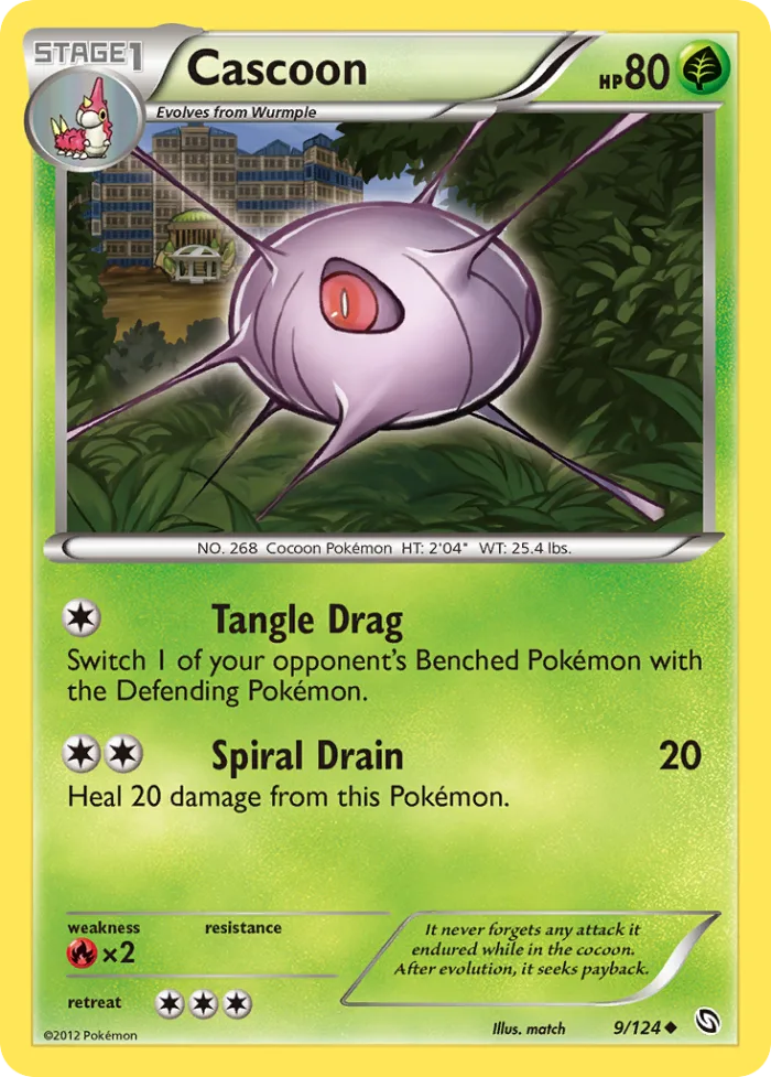 Cascoon #9 Dragons Exalted Pokemon card