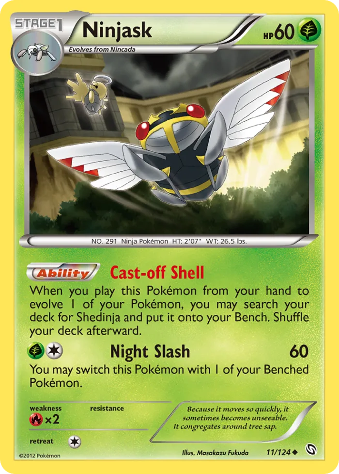 Ninjask #11 Dragons Exalted Pokemon card