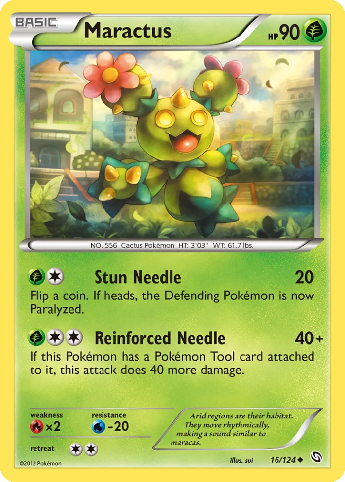 Maractus #16 Dragons Exalted Pokemon card