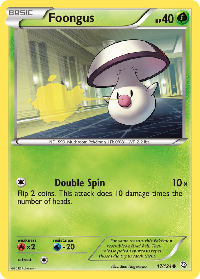 Foongus #17 Dragons Exalted Pokemon card