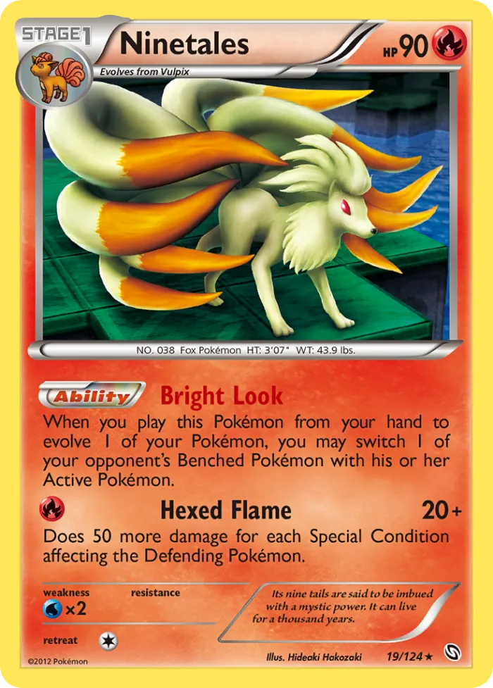 Ninetales #19 Dragons Exalted Pokemon card