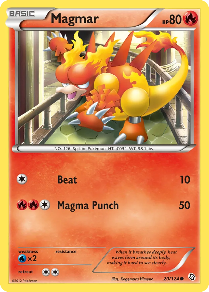 Magmar #20 Dragons Exalted Pokemon card