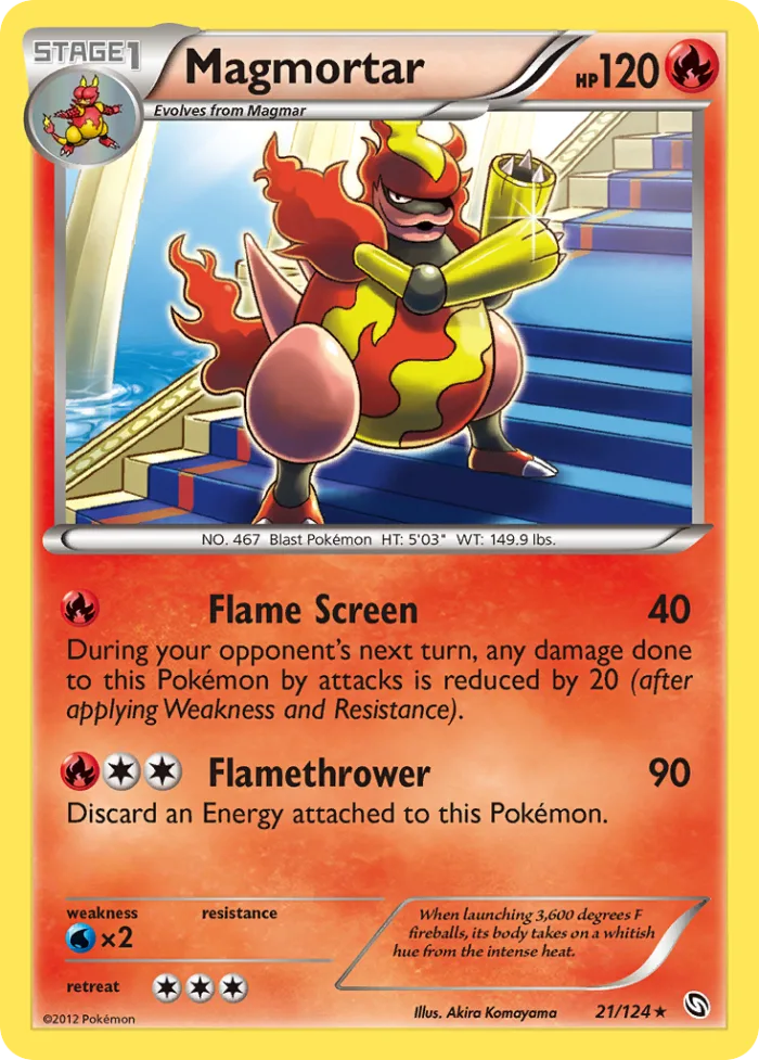 Magmortar #21 Dragons Exalted Pokemon card