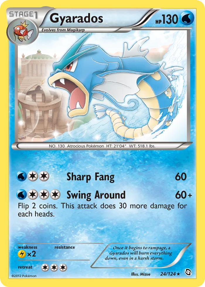 Gyarados #24 Dragons Exalted Pokemon card