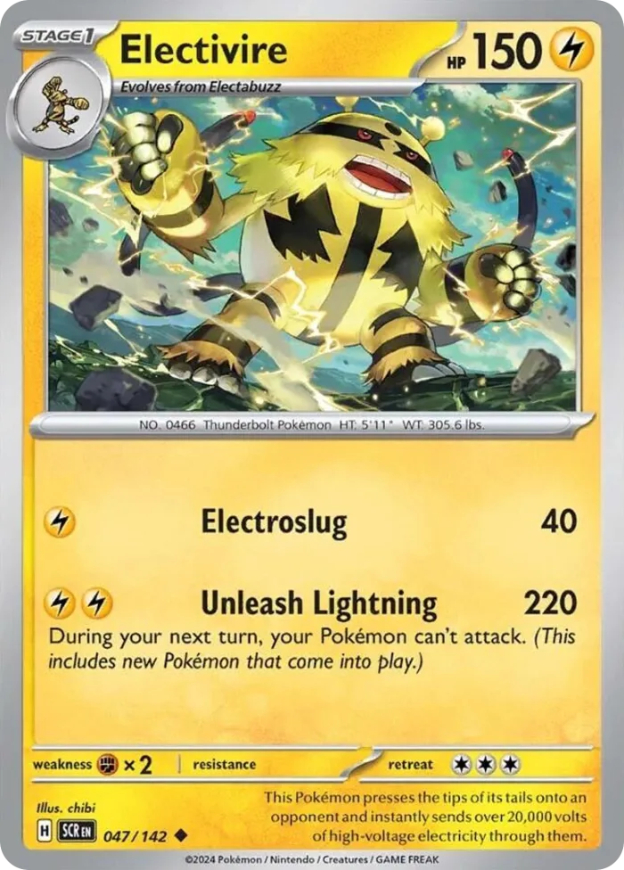 Electivire #47 Stellar Crown Pokemon card
