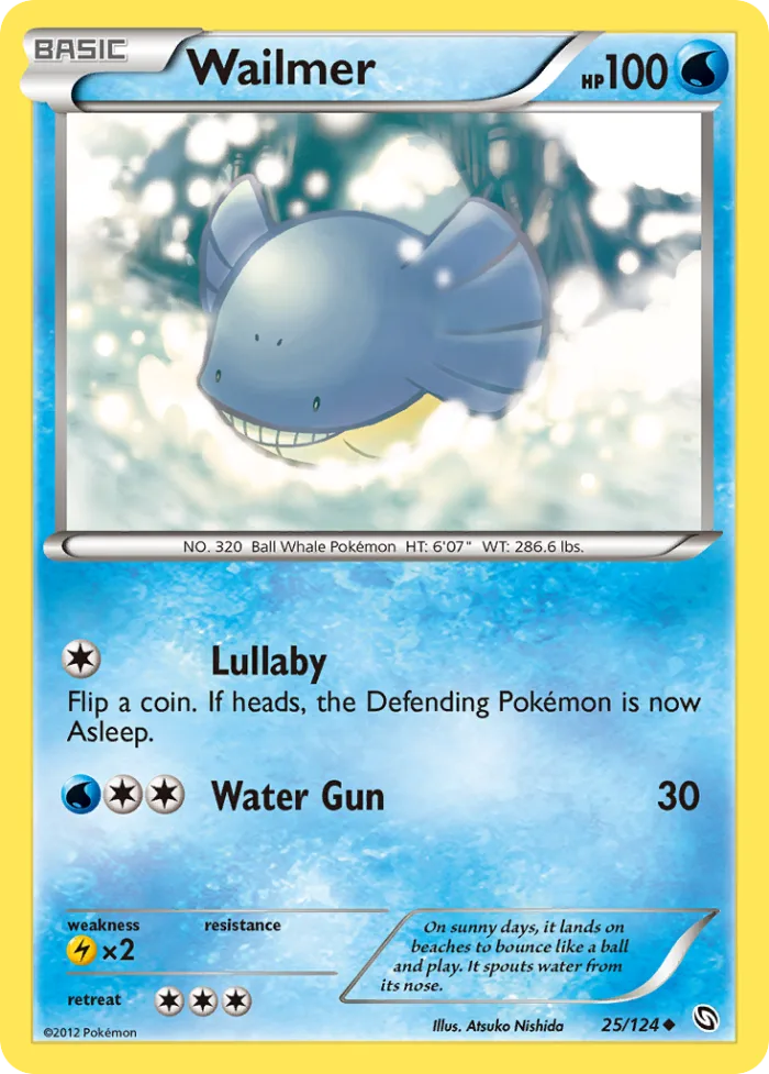Wailmer #25 Dragons Exalted Pokemon card