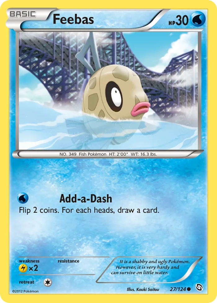 Feebas #27 Dragons Exalted Pokemon card