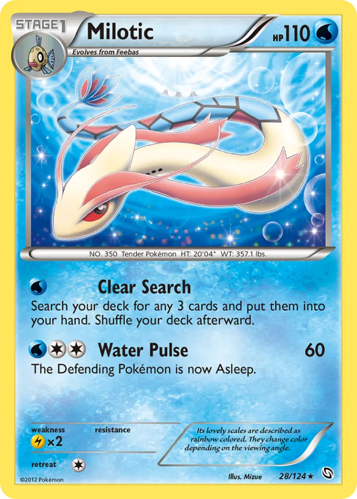 Milotic #28 Dragons Exalted Pokemon card