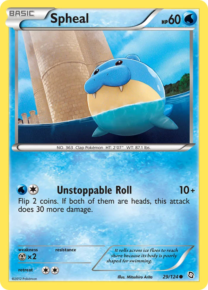 Spheal #29 Dragons Exalted Pokemon card