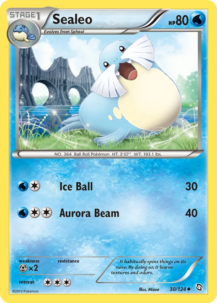 Sealeo #30 Dragons Exalted Pokemon card