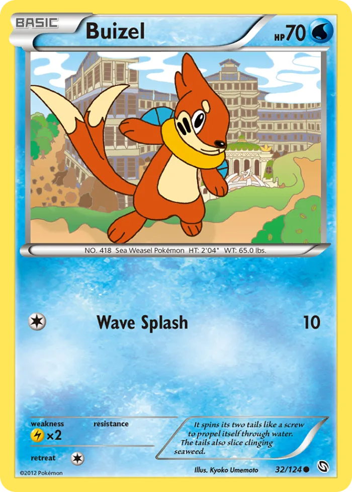 Buizel #32 Dragons Exalted Pokemon card