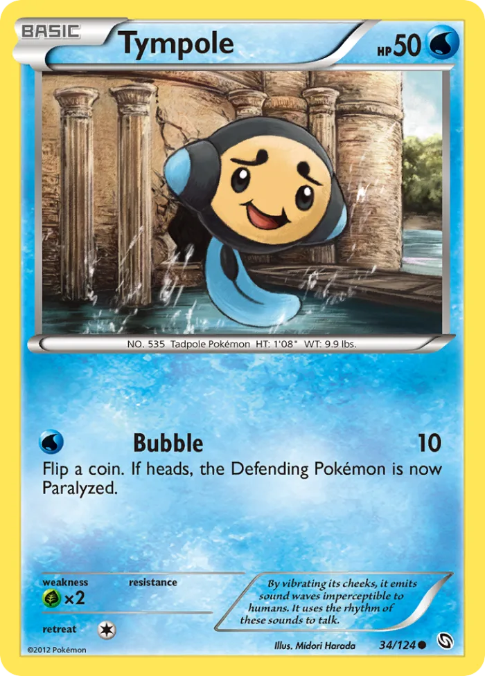 Tympole #34 Dragons Exalted Pokemon card