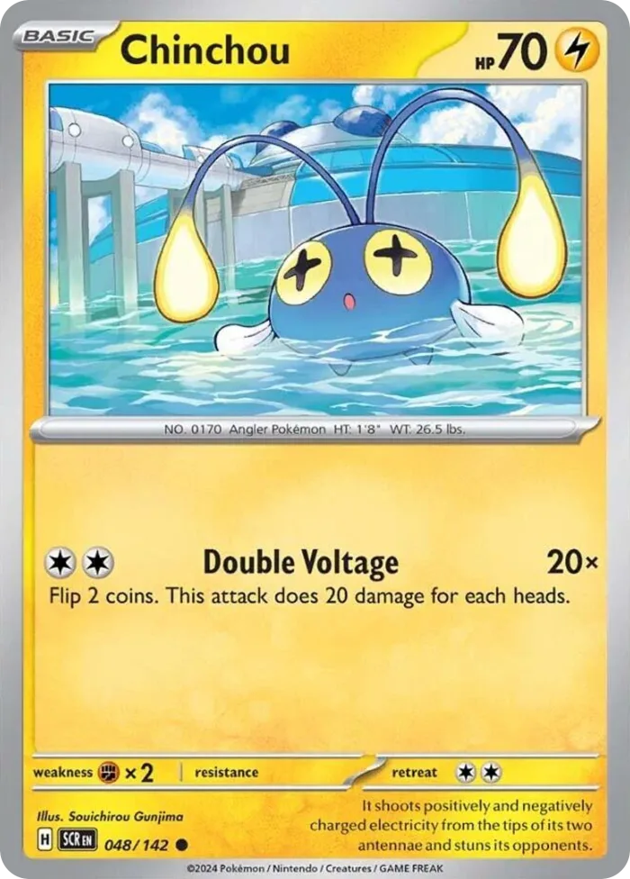 Chinchou #48 Stellar Crown Pokemon card