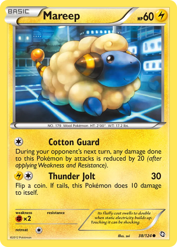 Mareep #38 Dragons Exalted Pokemon card