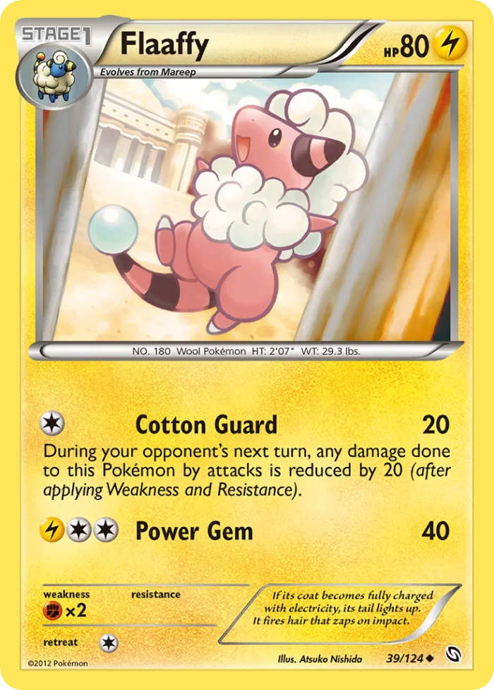 Flaaffy #39 Dragons Exalted Pokemon card